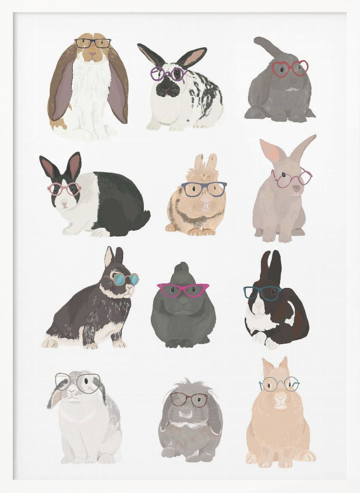 Rabbit Family - Poster / Art Print