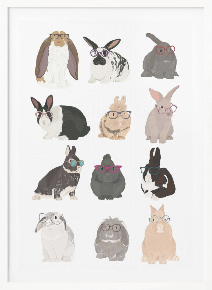 Rabbit Family - Poster / Art Print