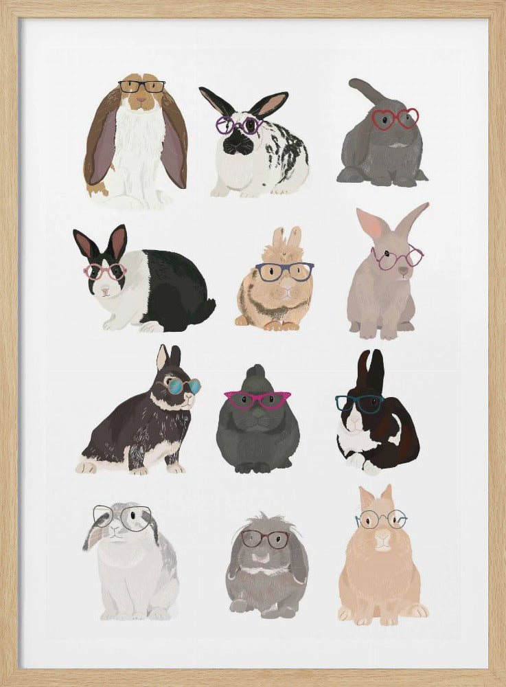 Rabbit Family - Poster / Art Print