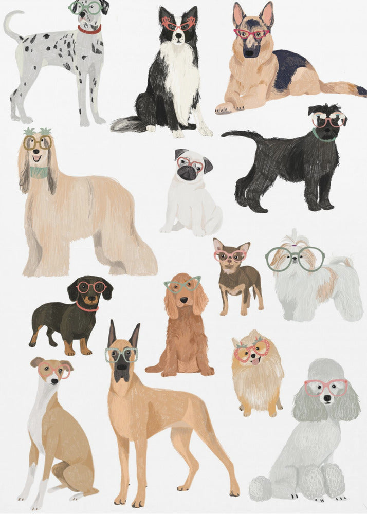 Dogs in glasses Print - Poster / Art Print