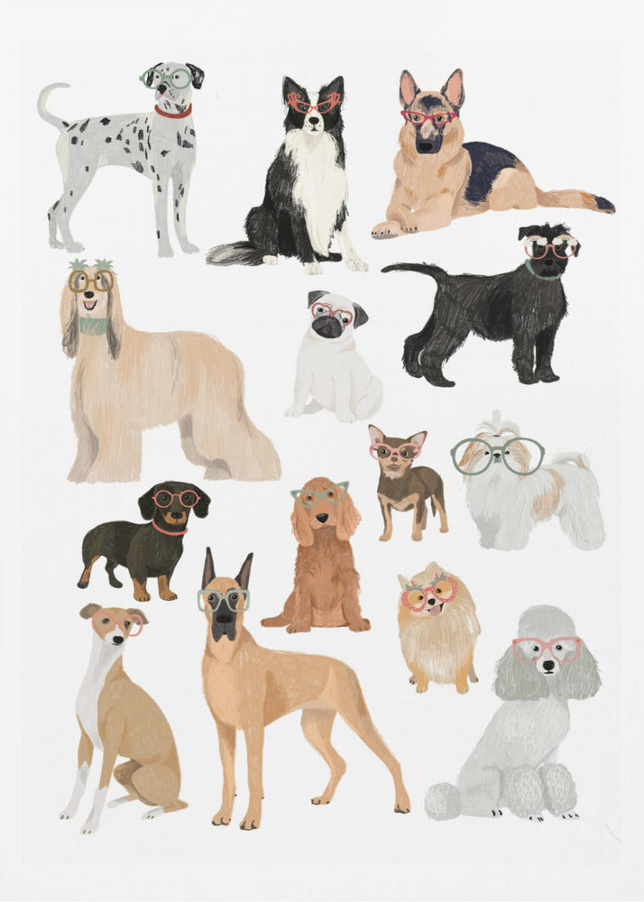 Dogs in glasses Print - Poster / Art Print