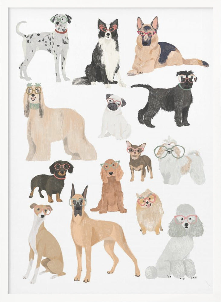 Dogs in glasses Print - Poster / Art Print