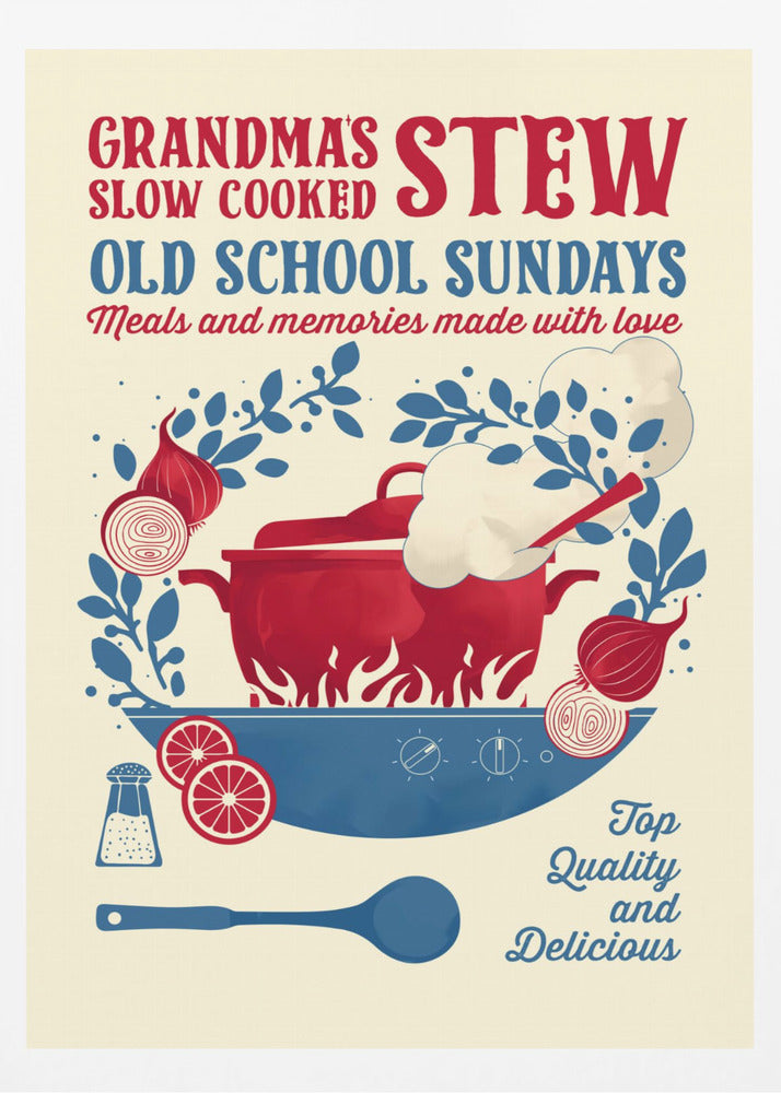 Grandmas Stew kitchen print - Poster / Art Print