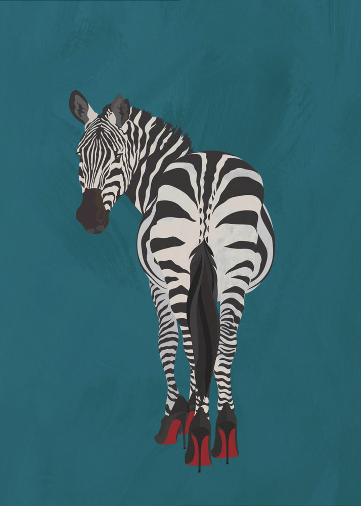 Zebra heels - Poster / Art Print