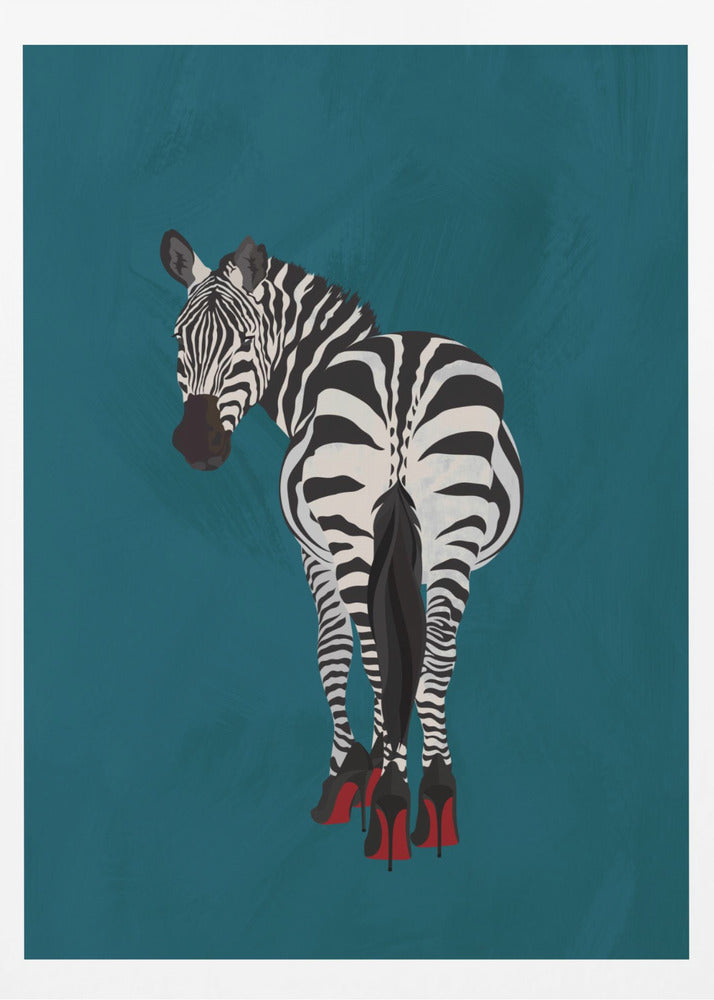 Zebra heels - Poster / Art Print