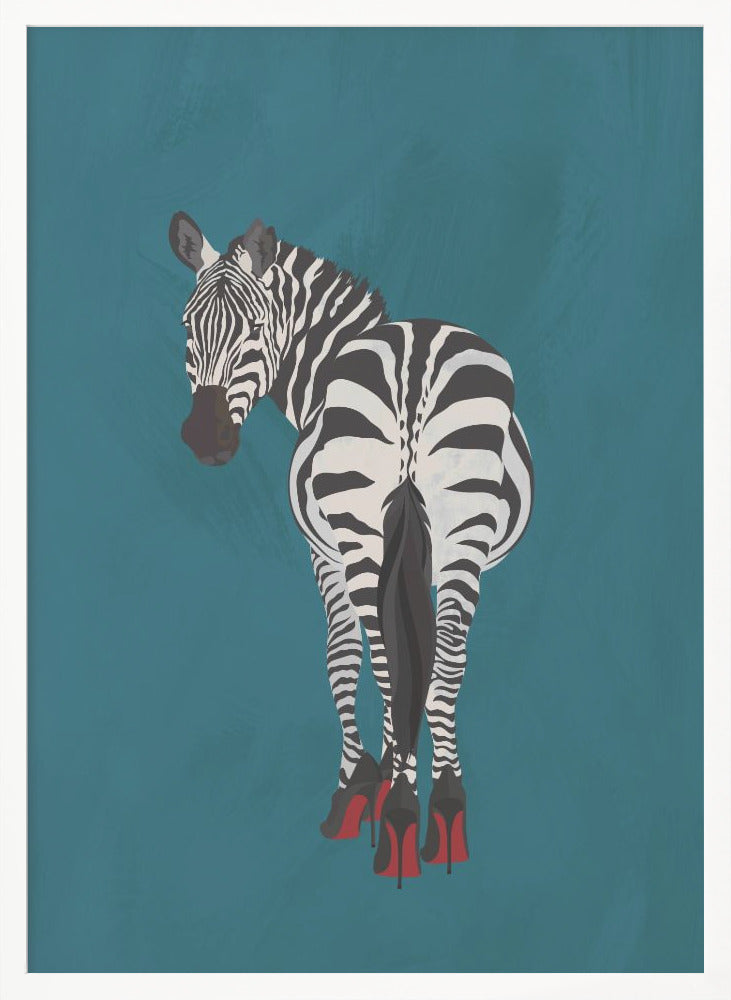 Zebra heels - Poster / Art Print
