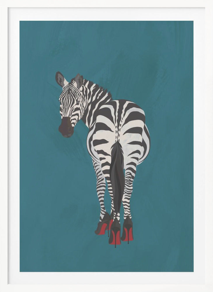 Zebra heels - Poster / Art Print