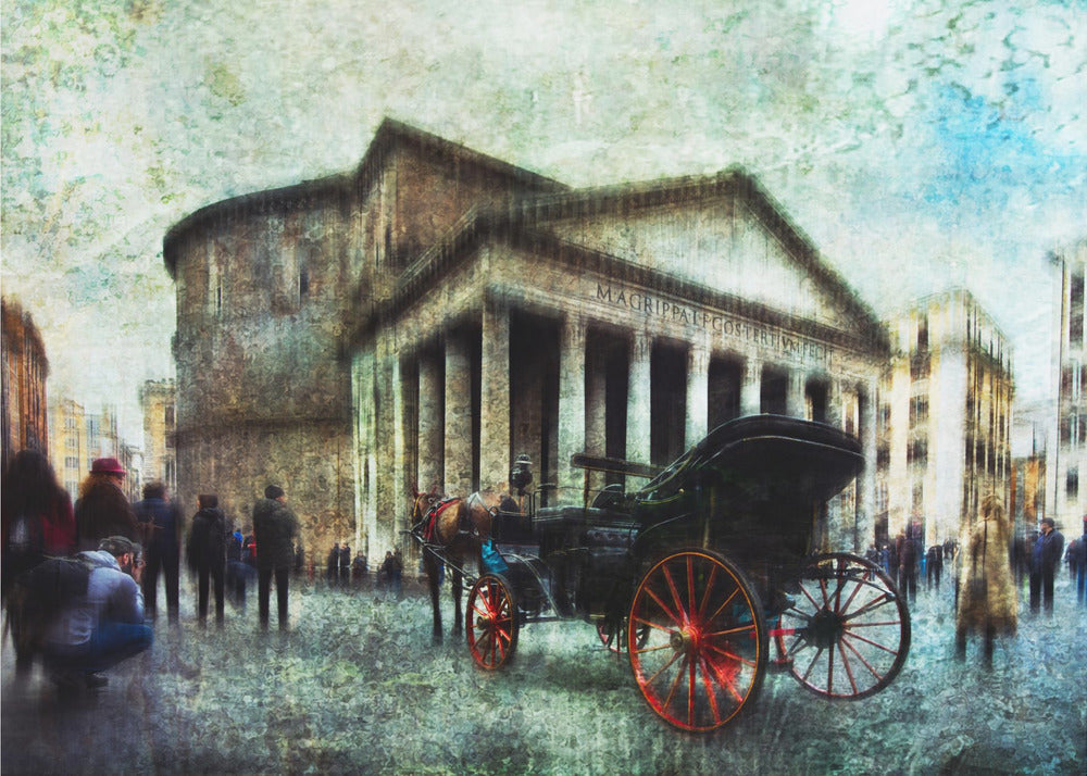 Carriage with horse - Poster / Art Print