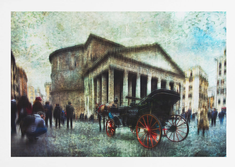 Carriage with horse - Poster / Art Print
