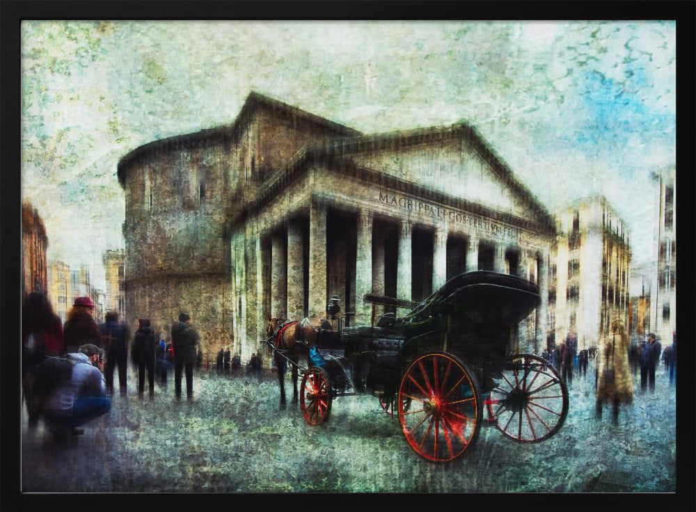 Carriage with horse - Poster / Art Print