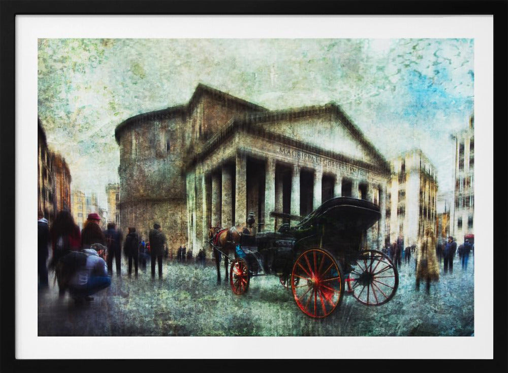 Carriage with horse - Poster / Art Print