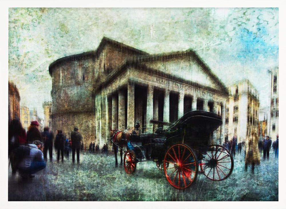 Carriage with horse - Poster / Art Print