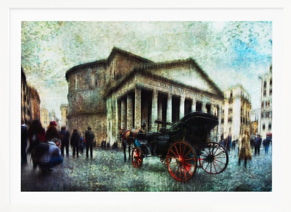 Carriage with horse - Poster / Art Print