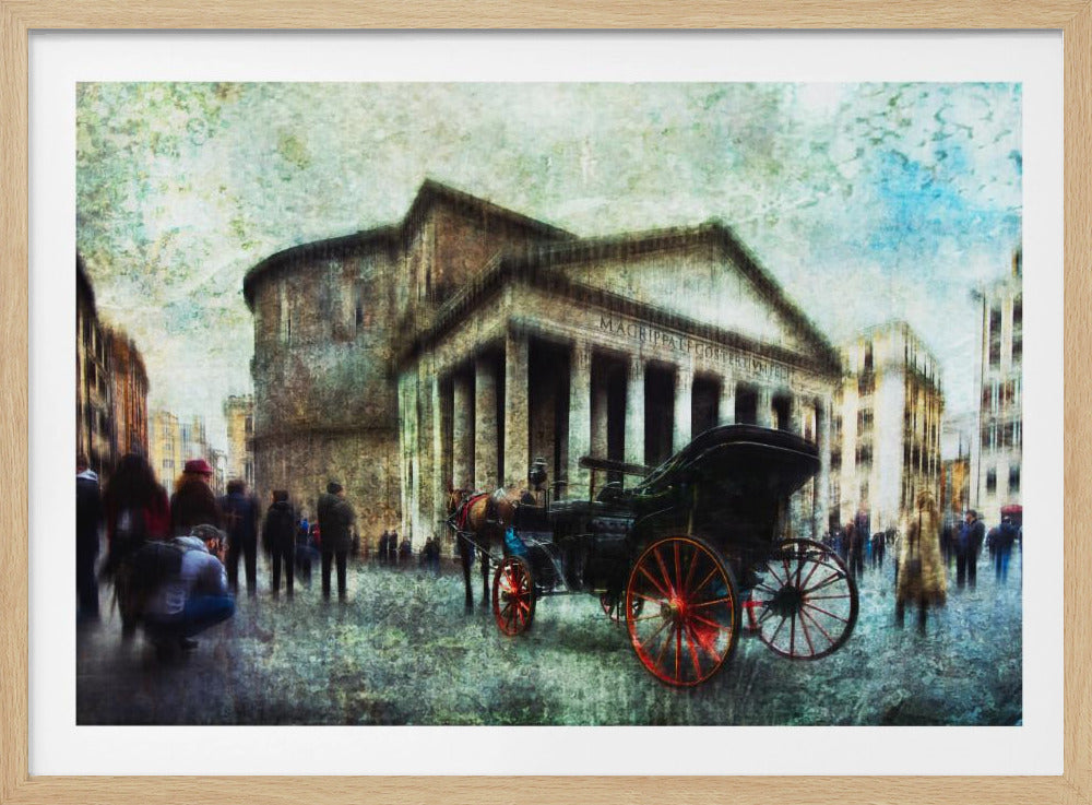 Carriage with horse - Poster / Art Print