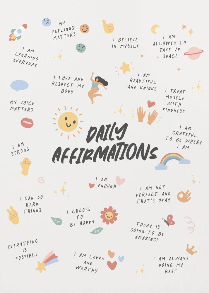 Daily Affirmations No2 - Poster / Art Print