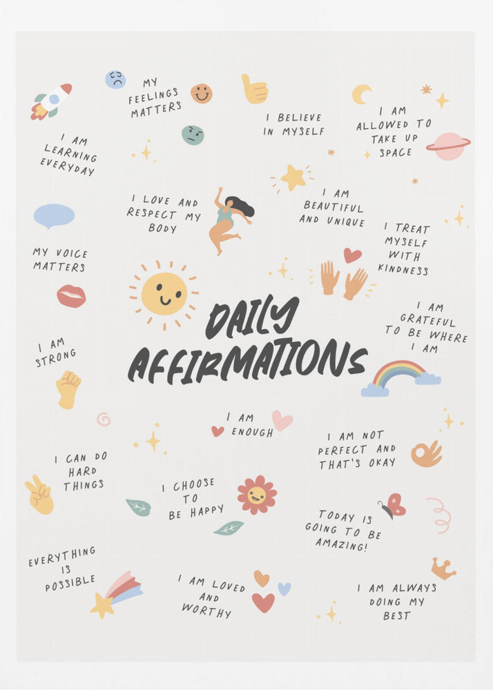 Daily Affirmations No2 - Poster / Art Print