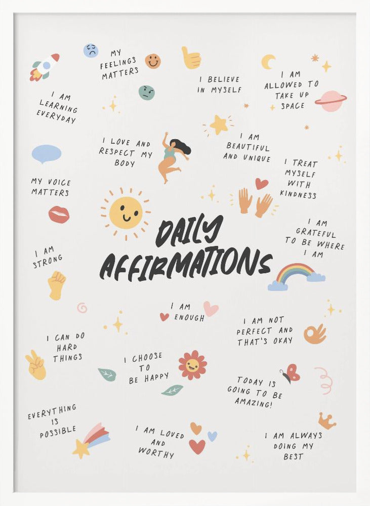 Daily Affirmations No2 - Poster / Art Print