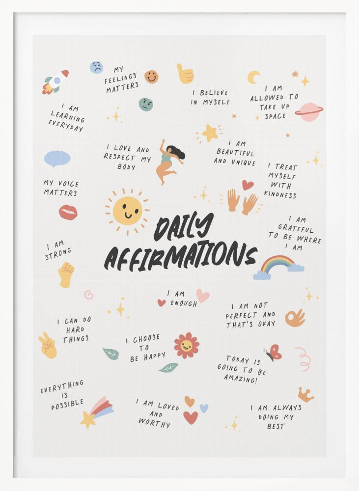 Daily Affirmations No2 - Poster / Art Print
