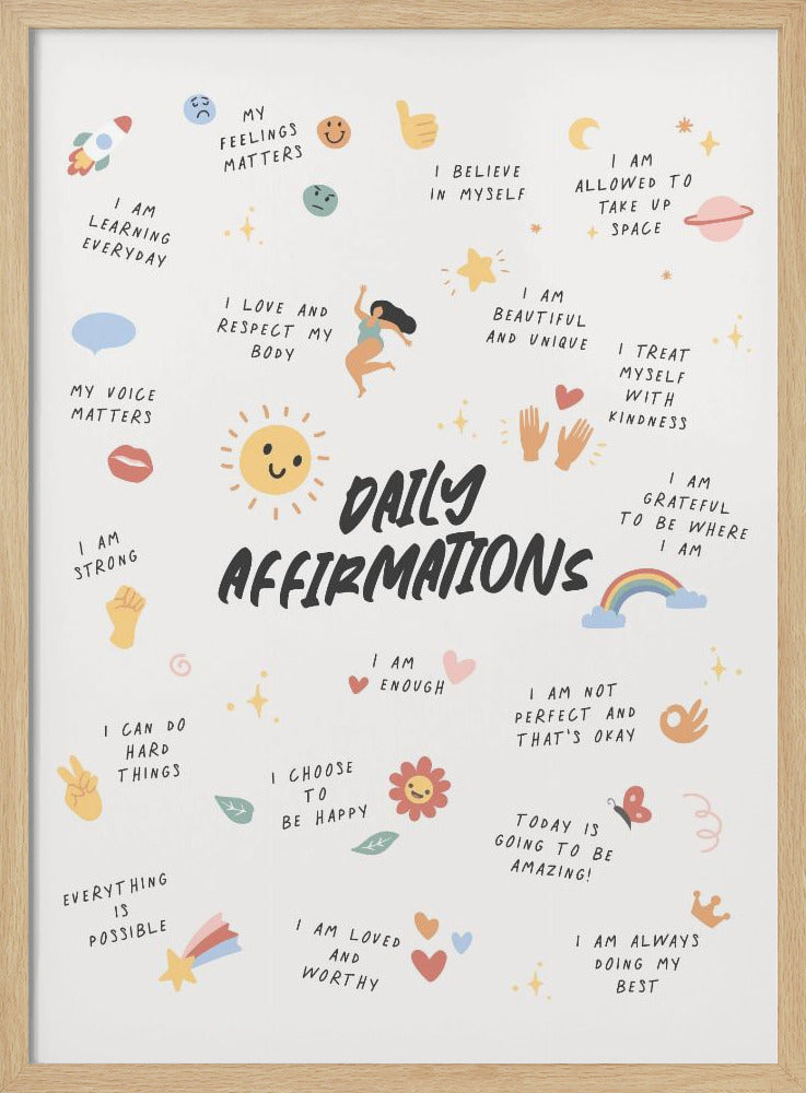 Daily Affirmations No2 - Poster / Art Print