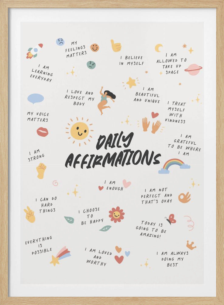 Daily Affirmations No2 - Poster / Art Print