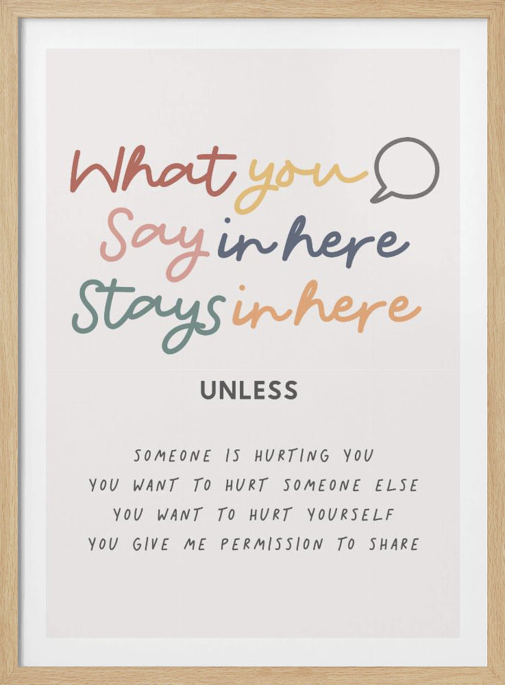Say Here Stays Here - Poster / Art Print