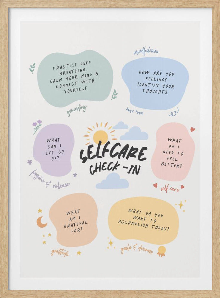 Self Care Checkin - Poster / Art Print