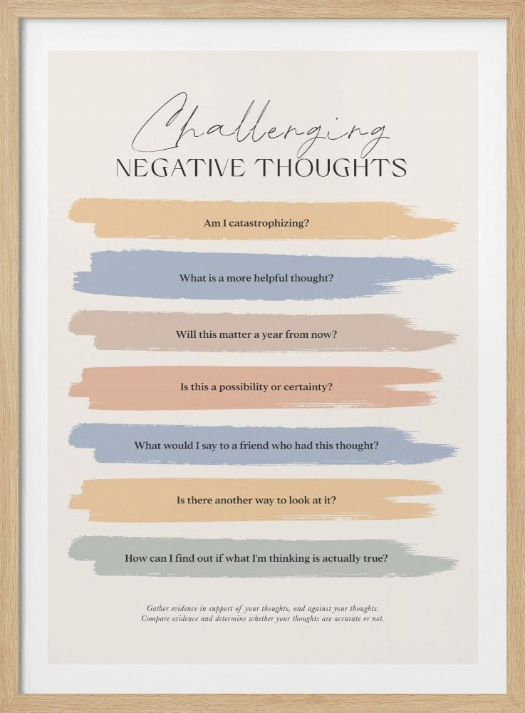 Cbtnegativethoughts - Poster / Art Print