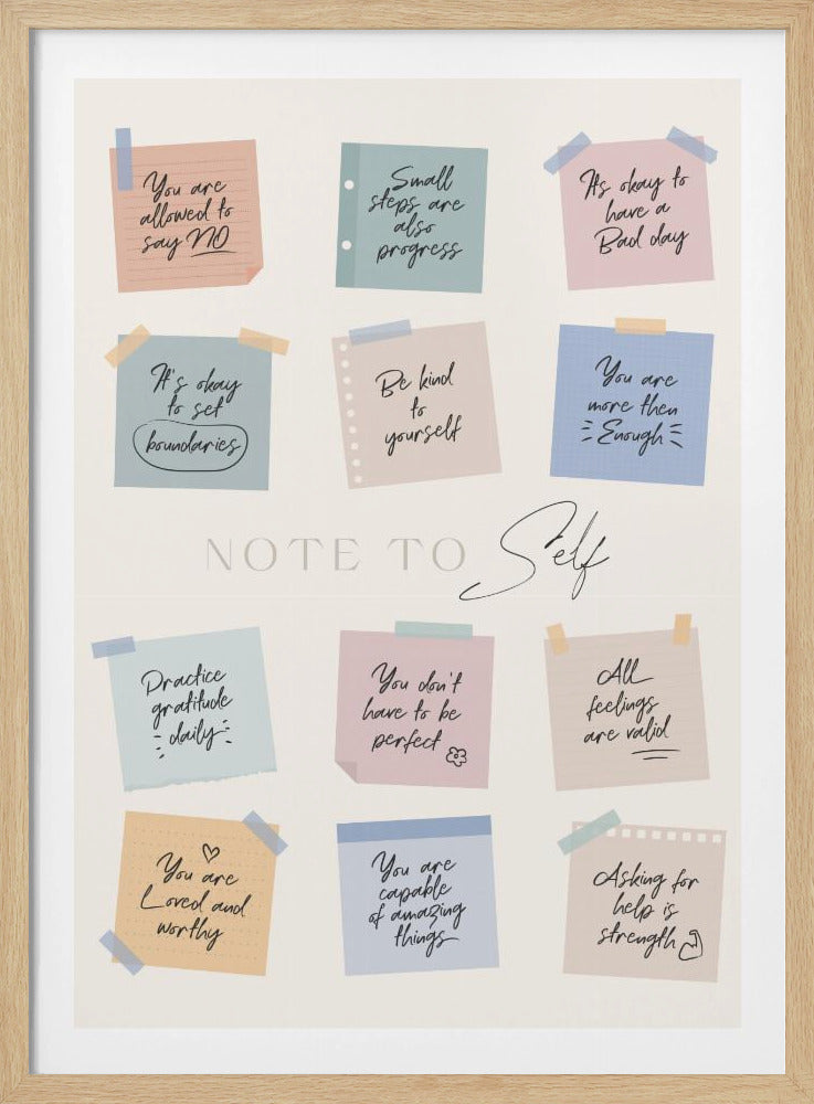 Note To Self - Poster / Art Print