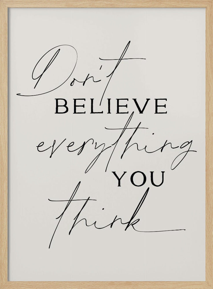 Dont Believe Everything - Poster / Art Print