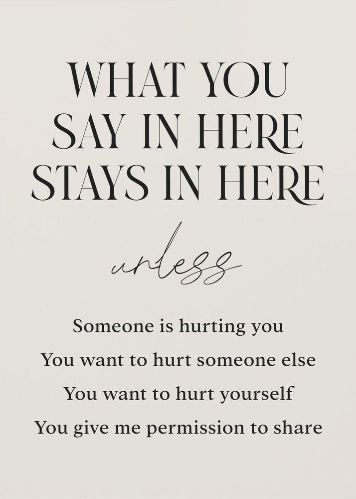 Saysherestayhere - Poster / Art Print