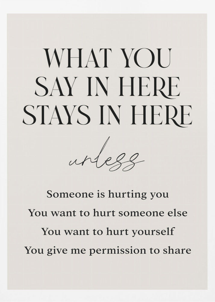 Saysherestayhere - Poster / Art Print