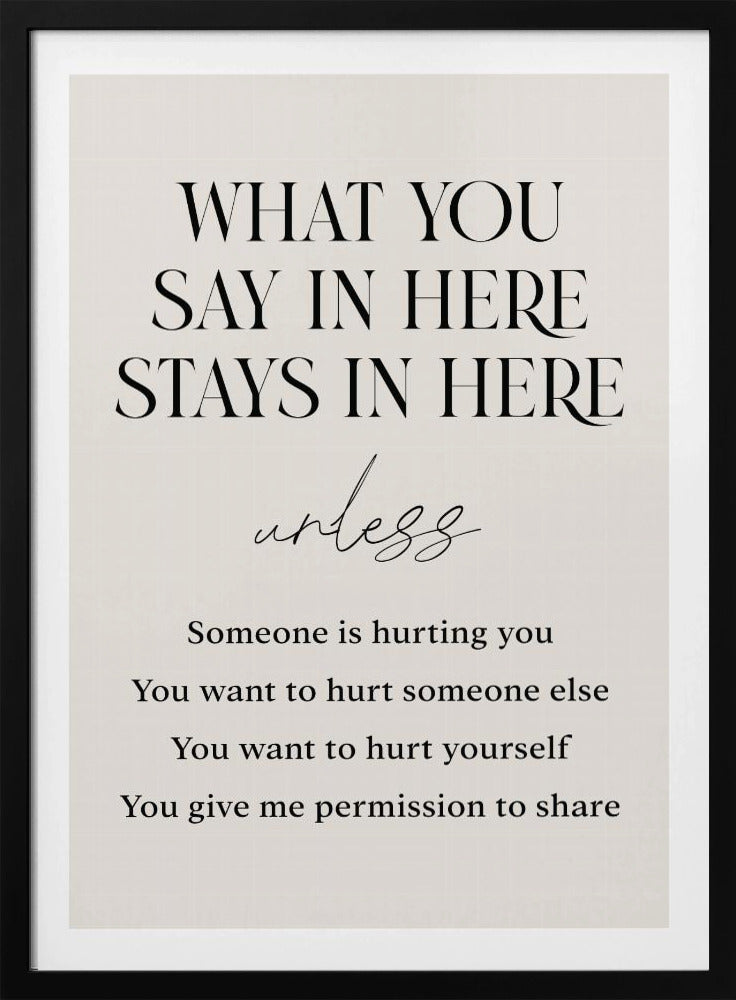 Saysherestayhere - Poster / Art Print