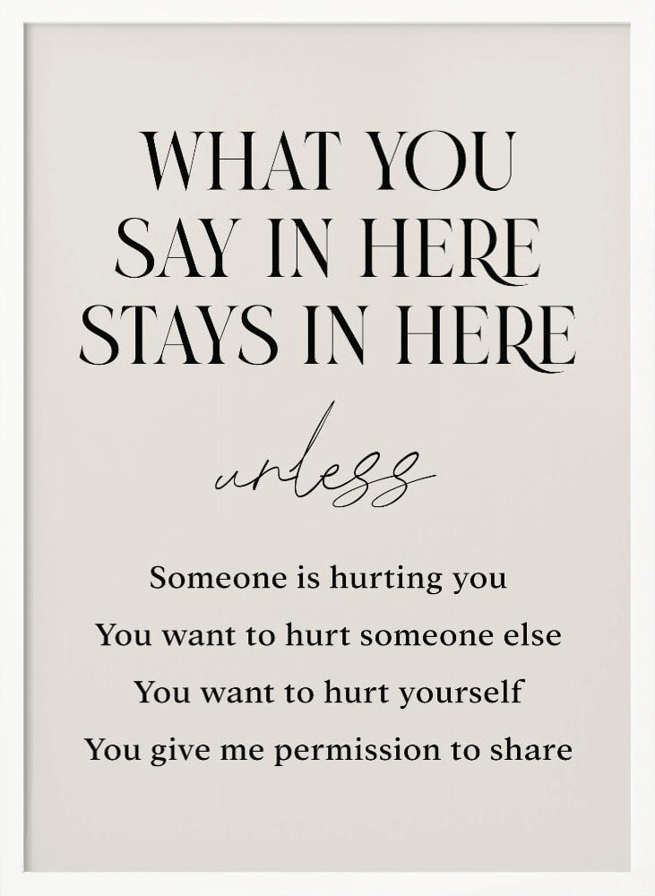 Saysherestayhere - Poster / Art Print