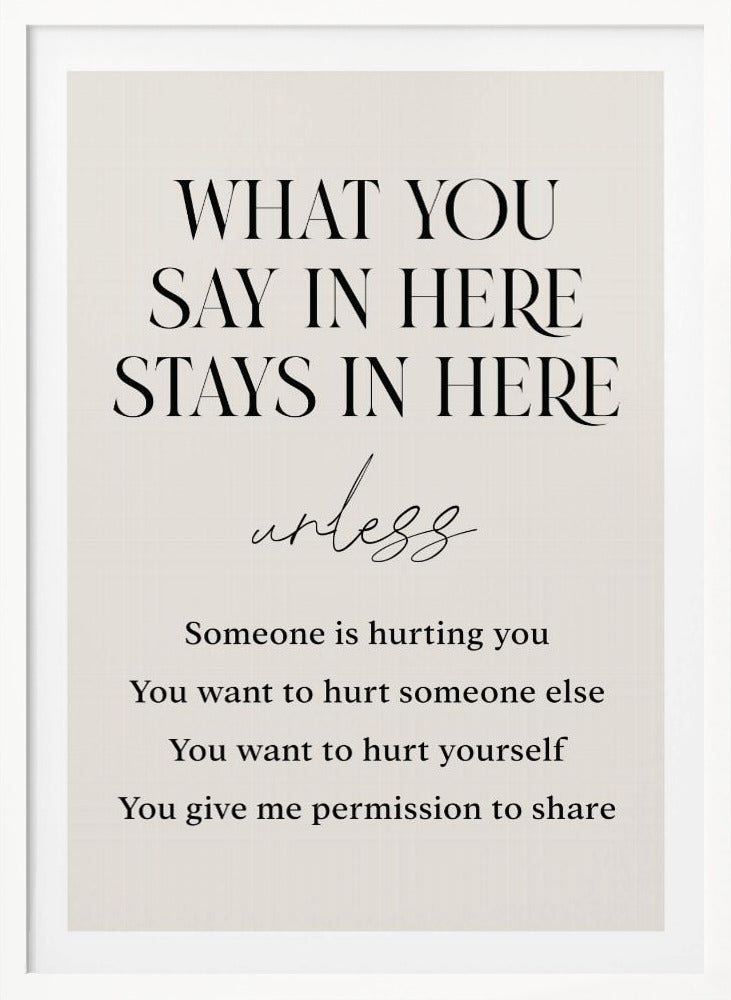 Saysherestayhere - Poster / Art Print