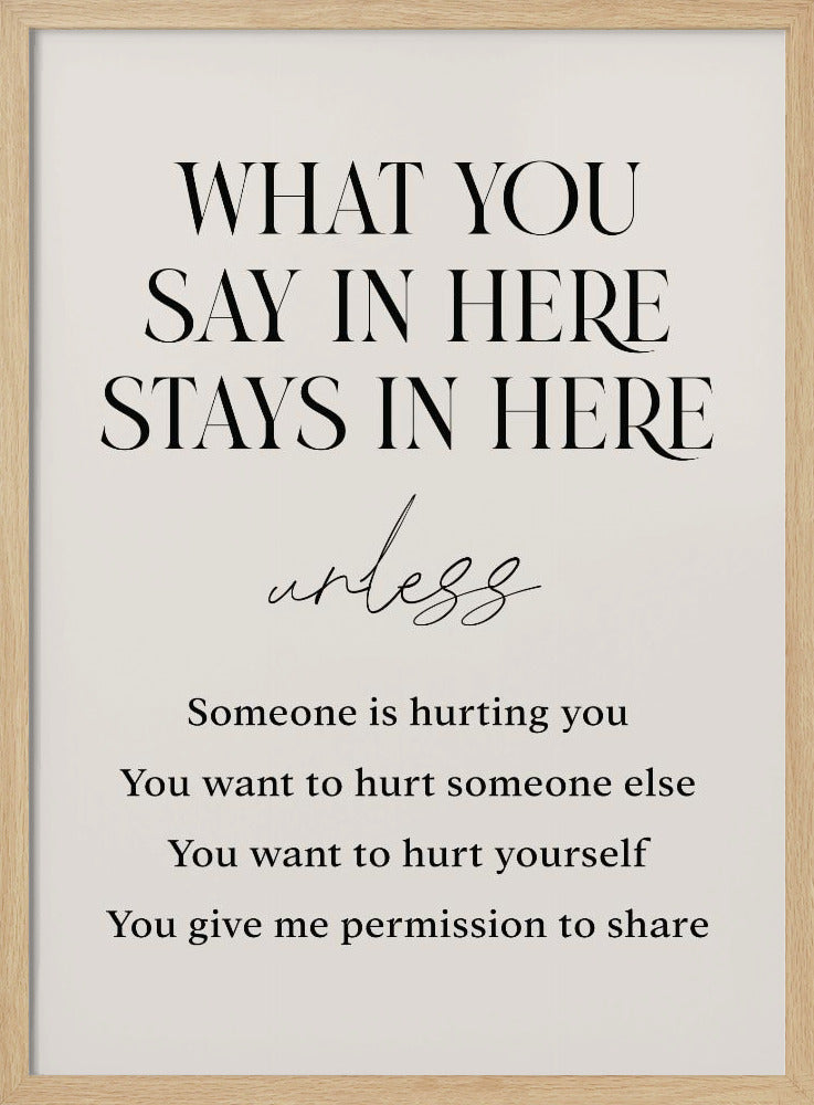 Saysherestayhere - Poster / Art Print