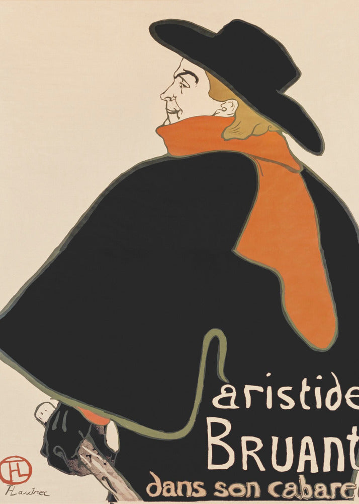 Aristide Bruant In His Cabaret (1893) - Poster / Art Print