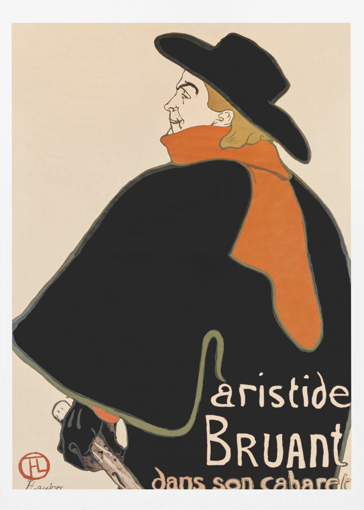 Aristide Bruant In His Cabaret (1893) - Poster / Art Print