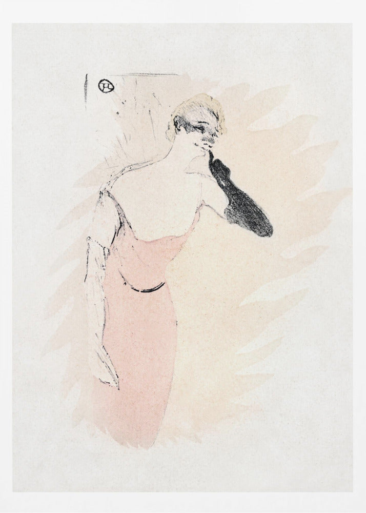 Yvette Guilbert In columbine a Pierrot (1894) - Poster / Art Print