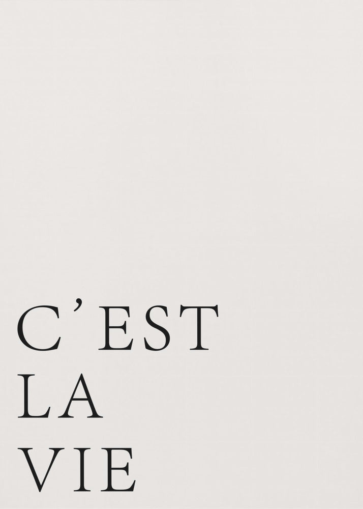 C'est La Vie - Poster / Art Print