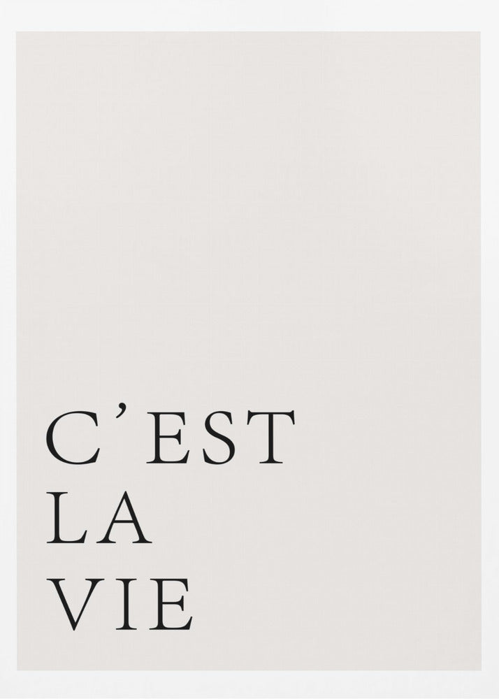 C'est La Vie - Poster / Art Print