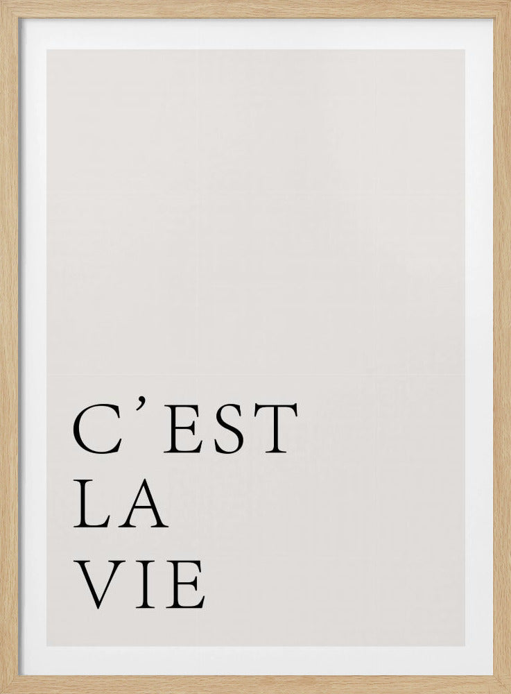 C'est La Vie - Poster / Art Print
