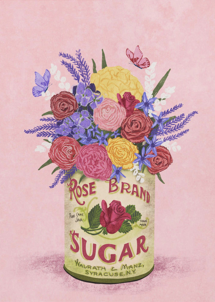 Flowers In a vintage Can - Poster / Art Print
