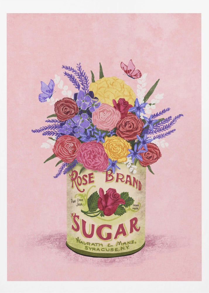Flowers In a vintage Can - Poster / Art Print