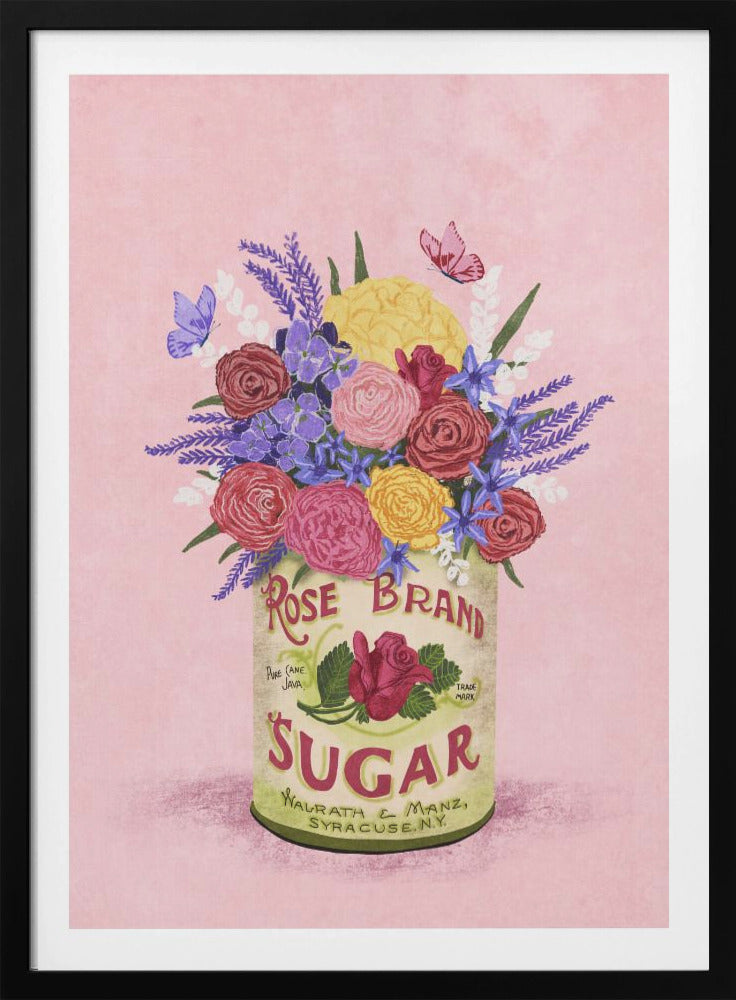 Flowers In a vintage Can - Poster / Art Print