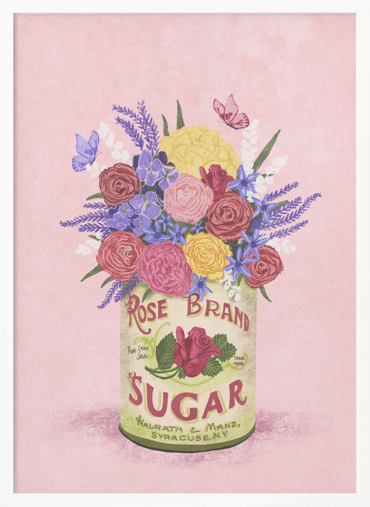 Flowers In a vintage Can - Poster / Art Print