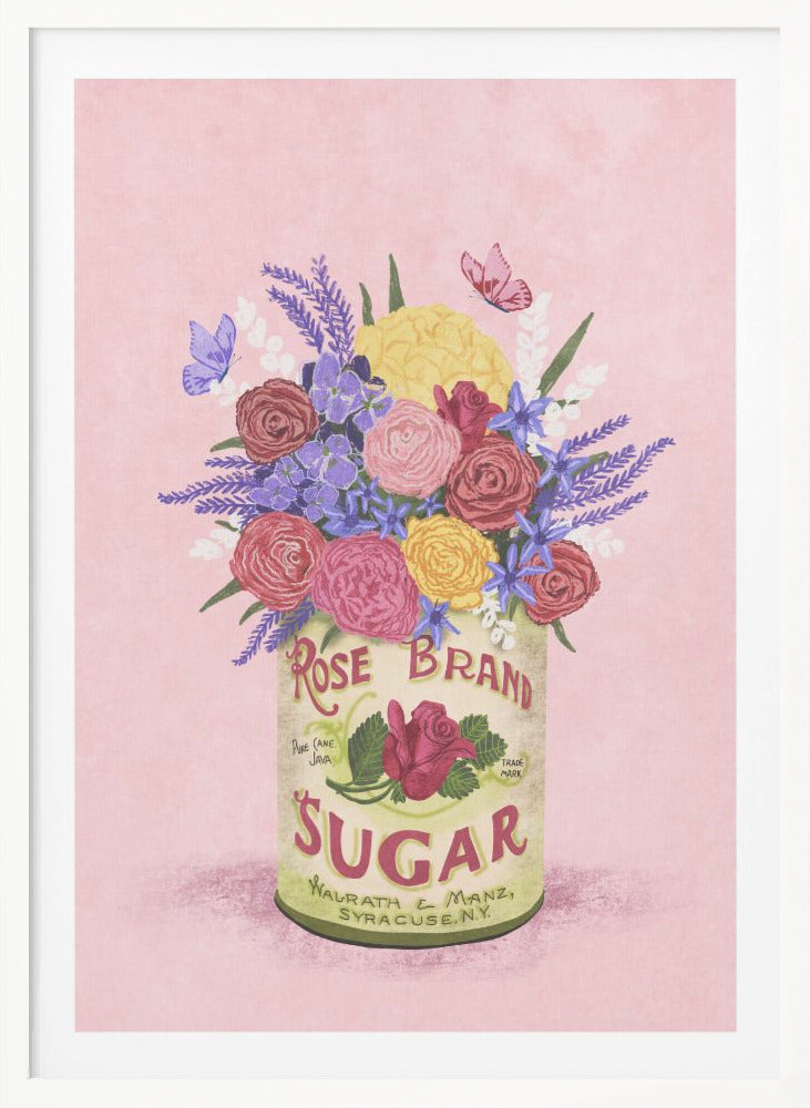 Flowers In a vintage Can - Poster / Art Print