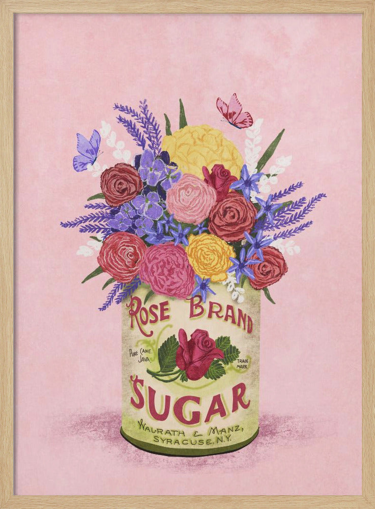Flowers In a vintage Can - Poster / Art Print