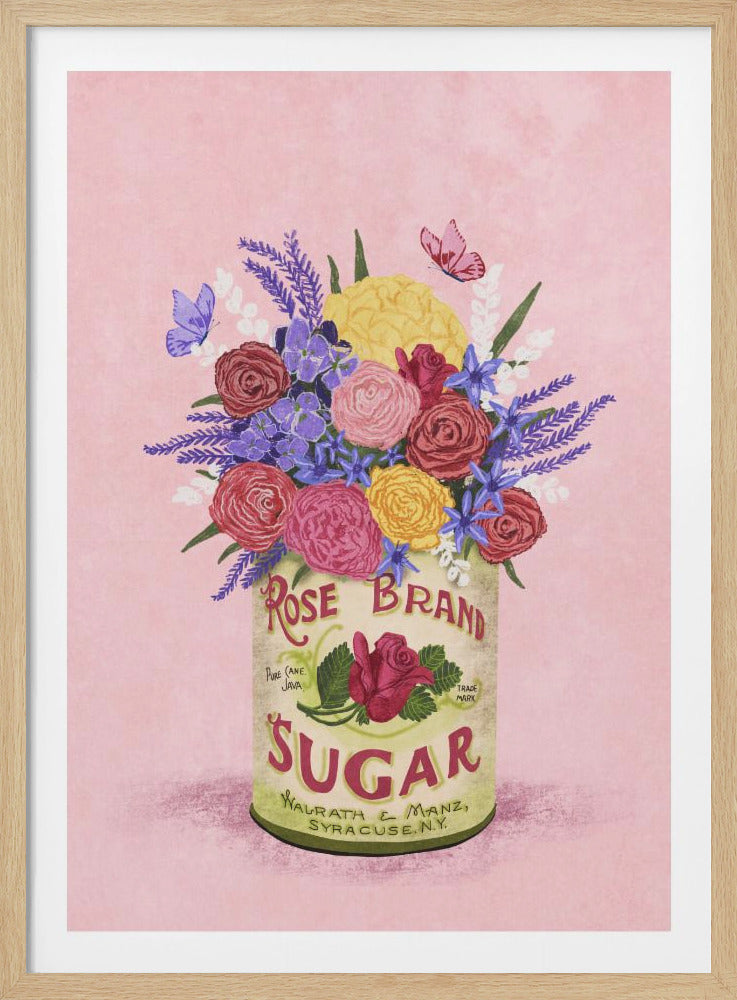 Flowers In a vintage Can - Poster / Art Print