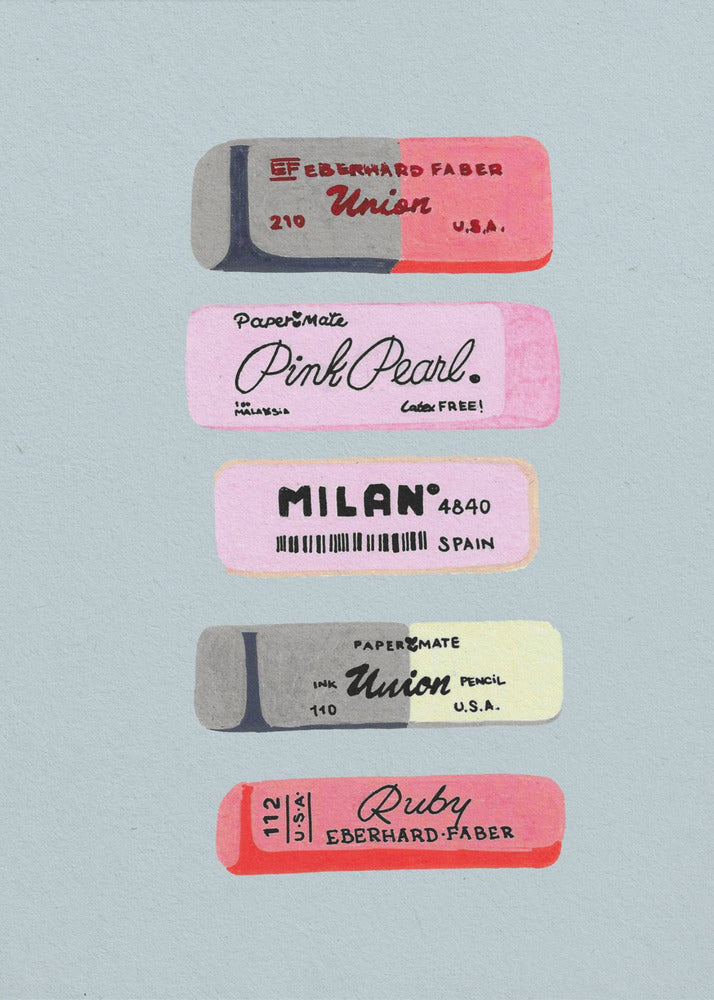Erasers Art Print - Poster / Art Print
