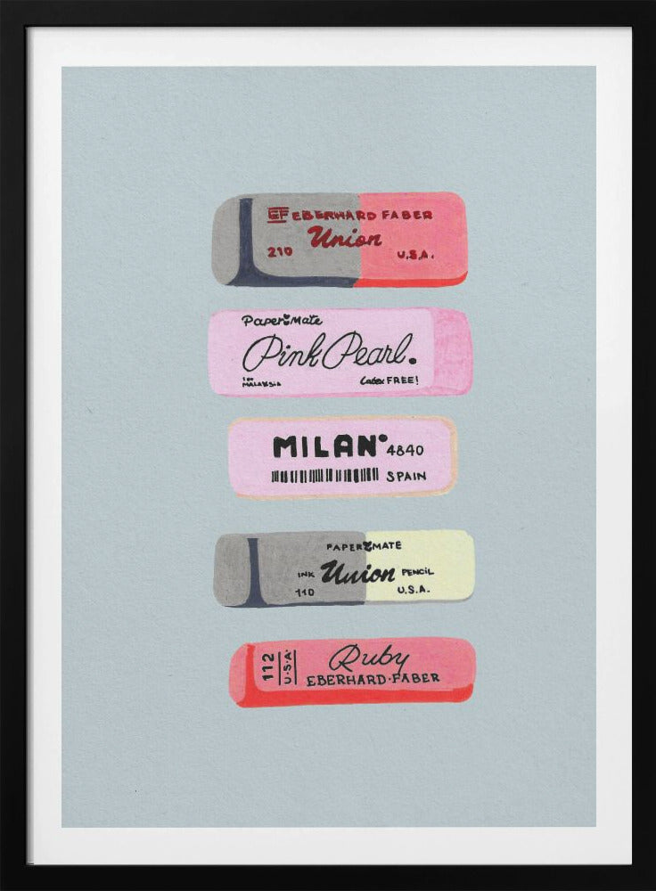 Erasers Art Print - Poster / Art Print